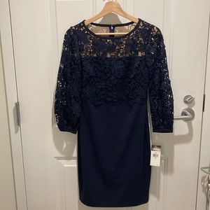 NWT Lauren Ralph Lauren navy dress